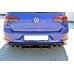 Накладка сплиттер центральная на задний бампер Вар2 на Volkswagen Golf VII R рестайл